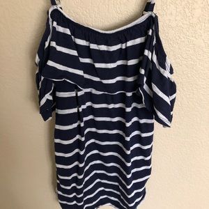 Maternity Striped Off the Shoulder